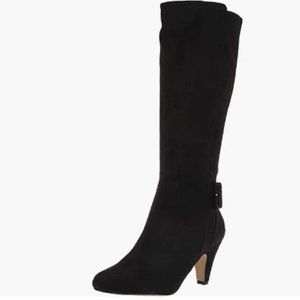 NIB-Bella Vita Women Knee High Dress Boots Troy II Black Faux Suede